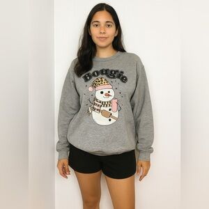 Bougie snowman winter Christmas Trendy sweatshirt